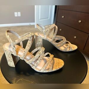 Solanz Beige/Tan Strappy Heels